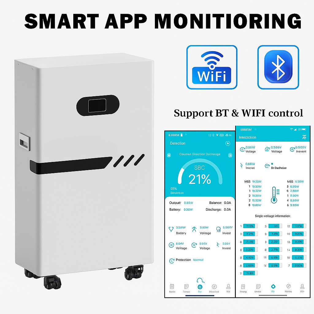 VoltHaven GridWave 15k Home Battery (WiFi & Bluetooth)
